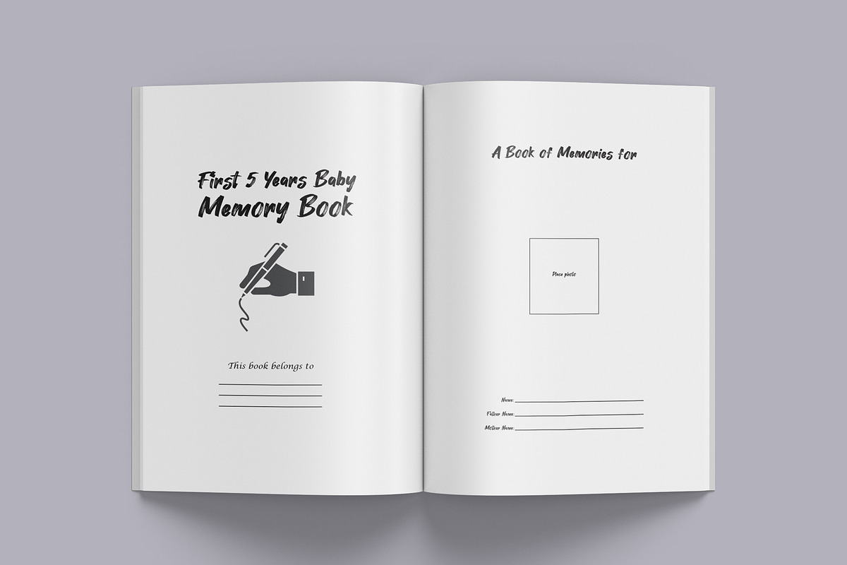 First 5 Years Baby Memory Book, a Templates & Theme by Hitubrand (Photo 7 of 8)