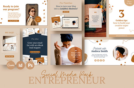 Social Media Bundle / Kayla, a Social Media Template by Mirazz