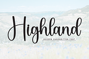 Highland | Script Font, a Handwritten Font by Scratchones (Thumbnail 1 of 8)