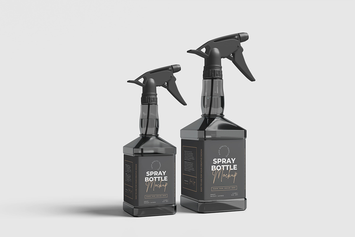 Modern Spray Bottle Mockup, an Advertising Mockup by bimockup
