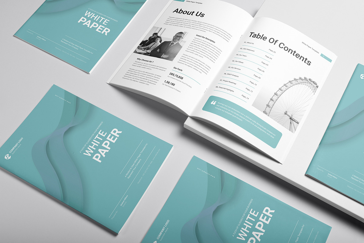Business White Paper Template, a Brochure Template by DesignCrest (Photo 5 of 13)