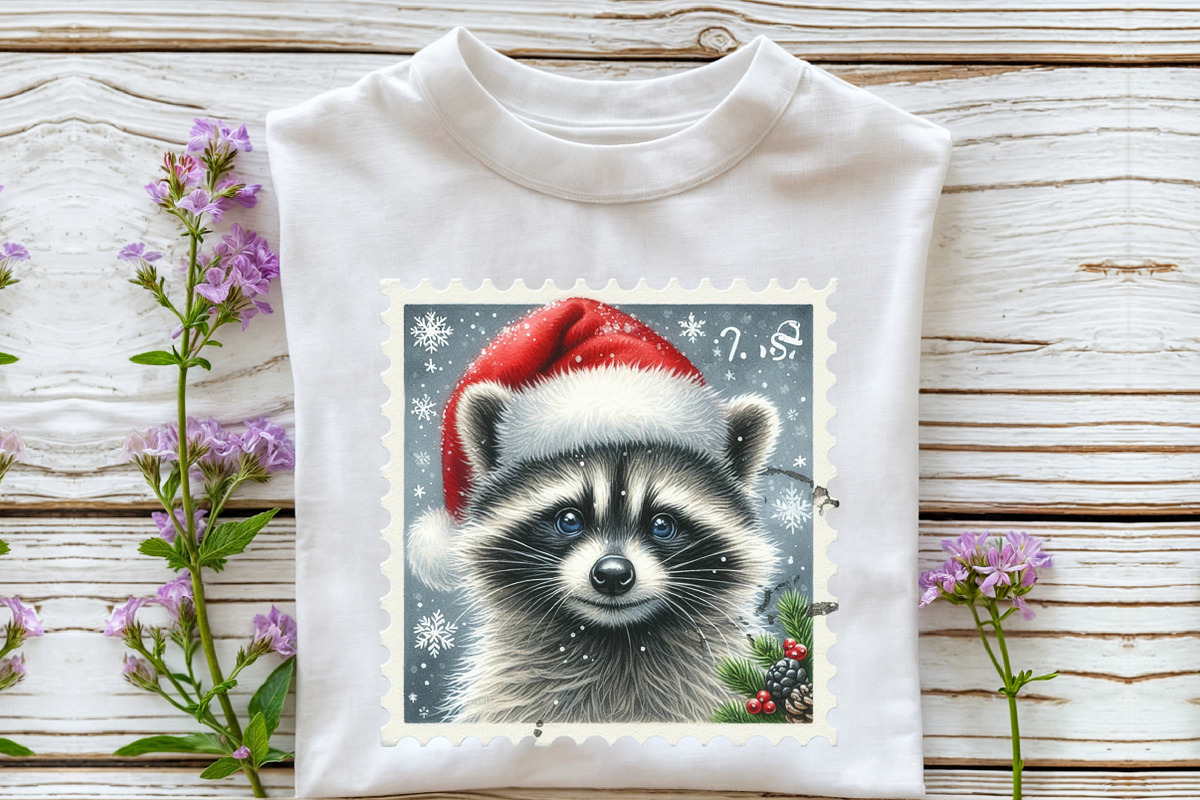 Christmas Animal Postage Stamps Clip, a Seasonal Illustration by Rose Art (Photo 4 of 7)