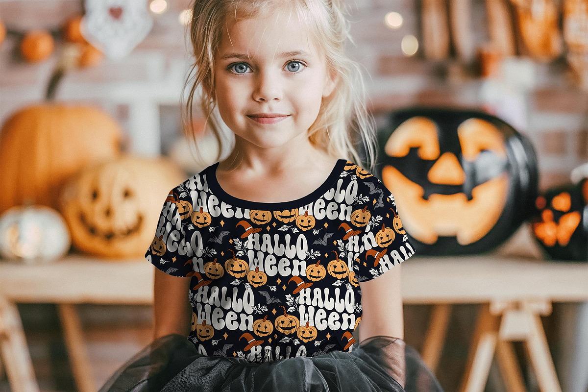 Halloween Kids Tshirt Mockup, a Shirt Mockup by LinnestCreative (Photo 4 of 5)