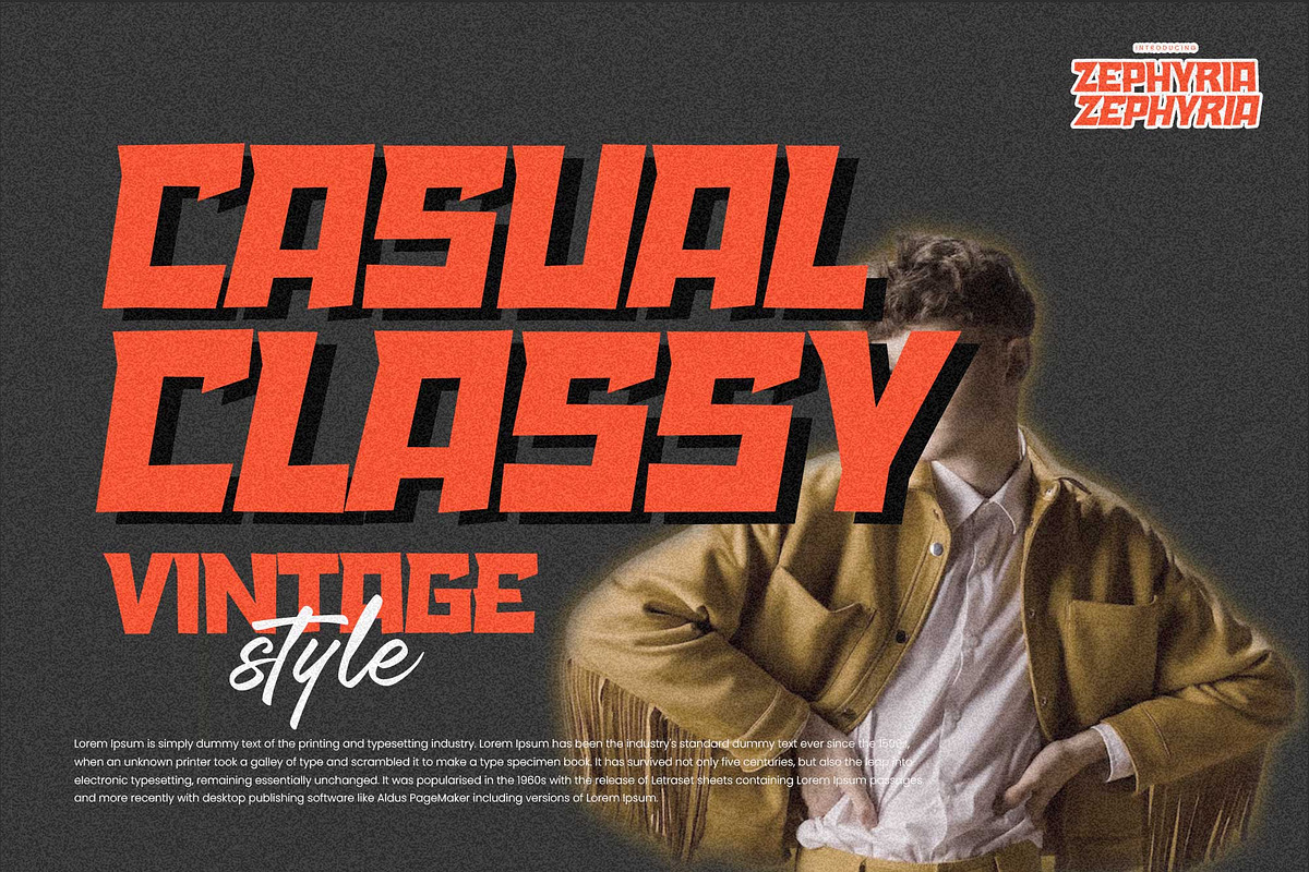 Zephyria - This is a Display Font, a Sans Serif Font by Gassstype (Photo 5 of 8)