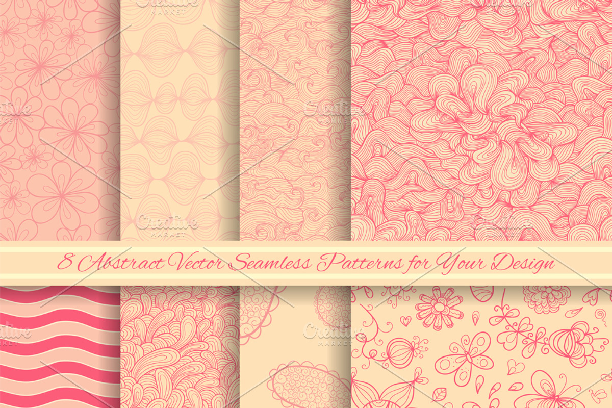 Set of vector seamless patterns