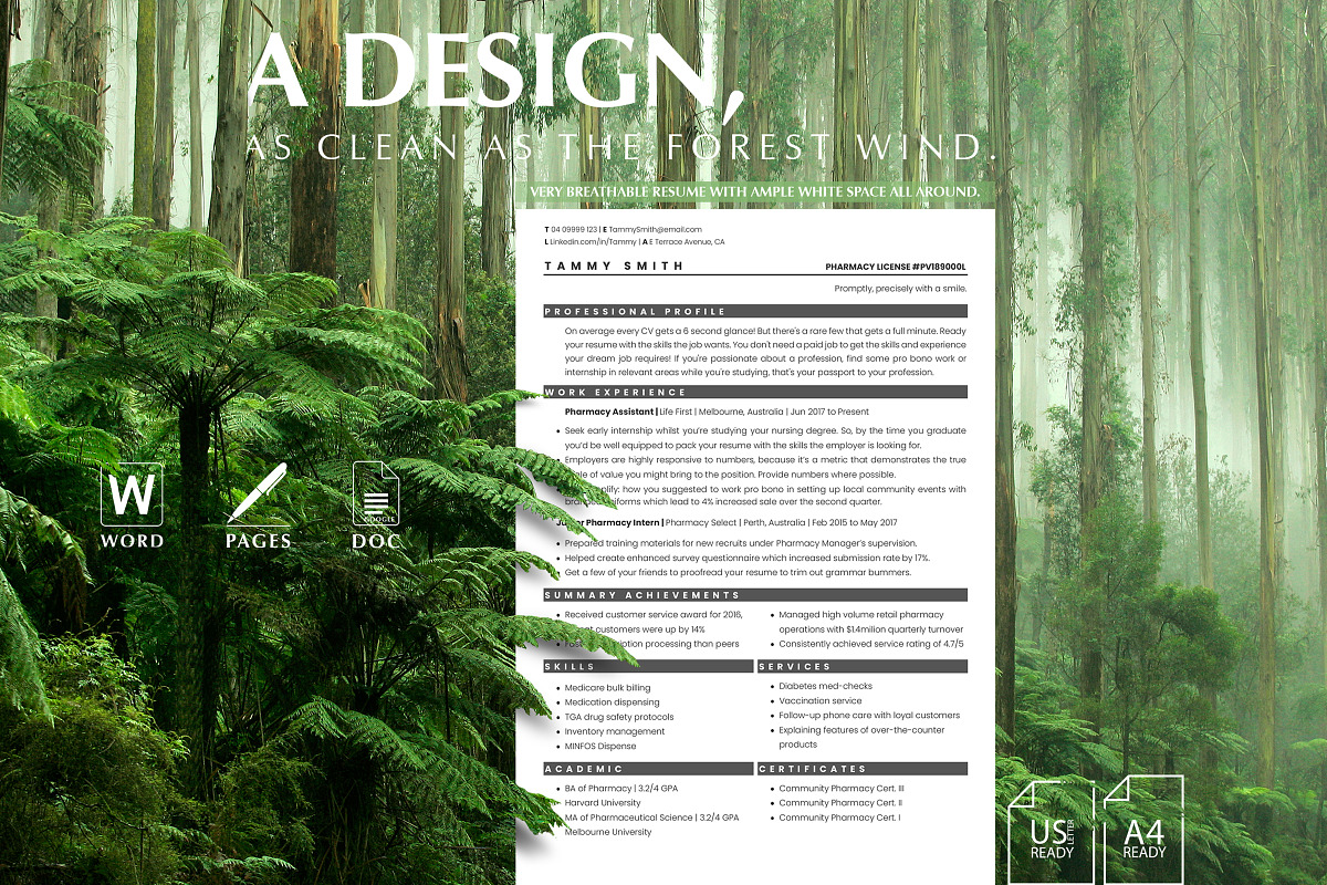 Physician Resume Template, CV, a Resume Template by Career Canvas (Photo 2 of 11)
