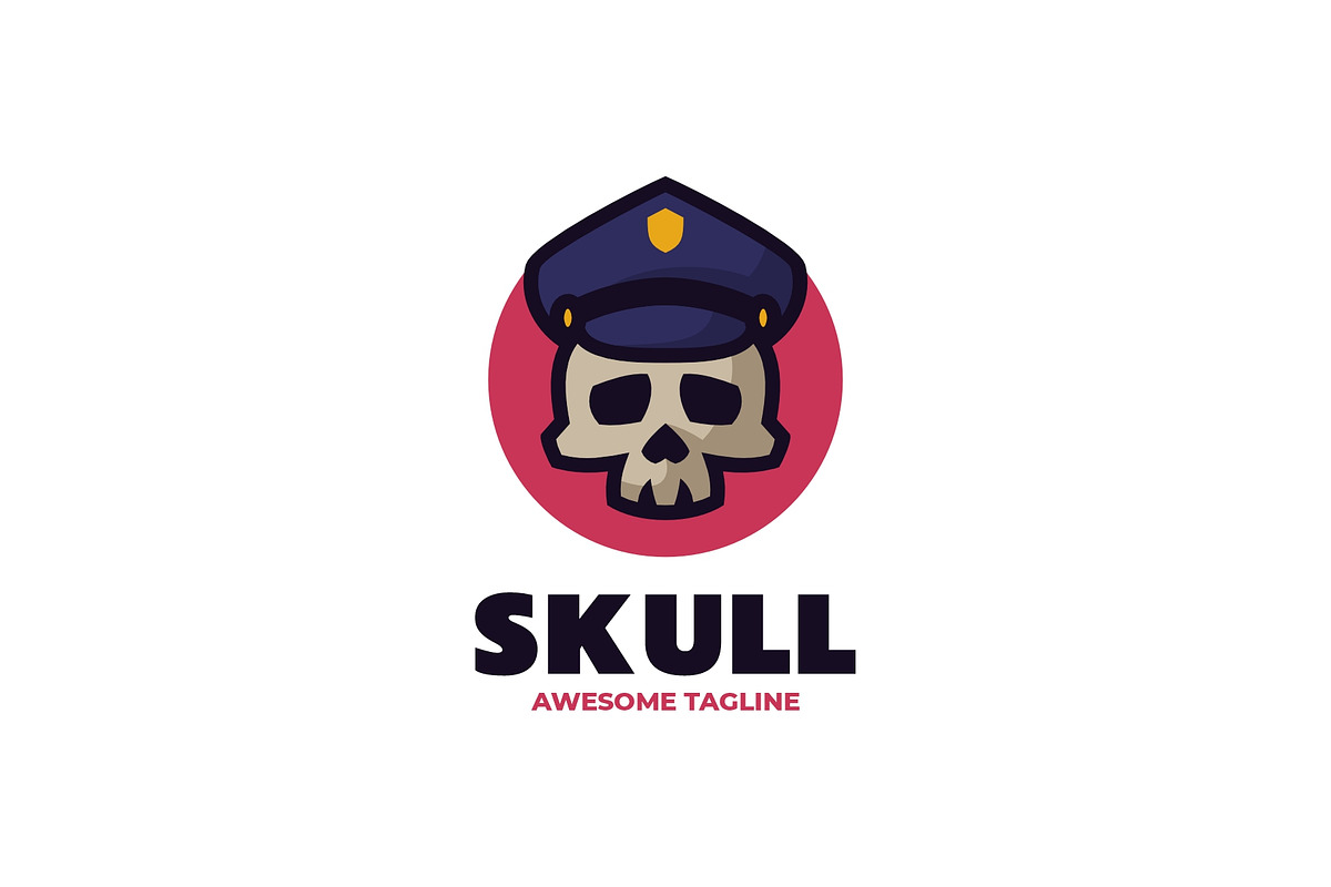 Skull Police Simple Mascot Logo, a Branding & Logo Template by Artnivora.Std