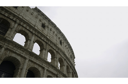 Bottom view of the Colosseum in Rome, an Architecture Photo by Media Whale Stock