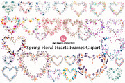 Spring Floral Hearts Frames Clipart, an Illustration by Designworld (Thumbnail 1 of 7)