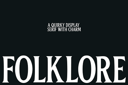 Folklore - Display Type, a Font by Good Times Type