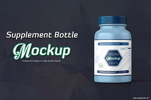 Supplement Bottle Mockup