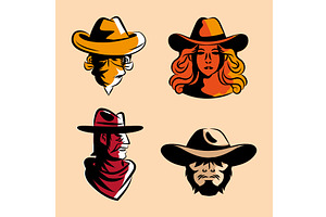 Gunslinger Wild West Four Icons