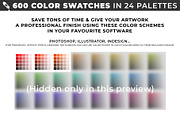 600 color swatches in 24 palettes, a Palette Add-On by ToonPlanet Vector Assets (Thumbnail 2 of 7)