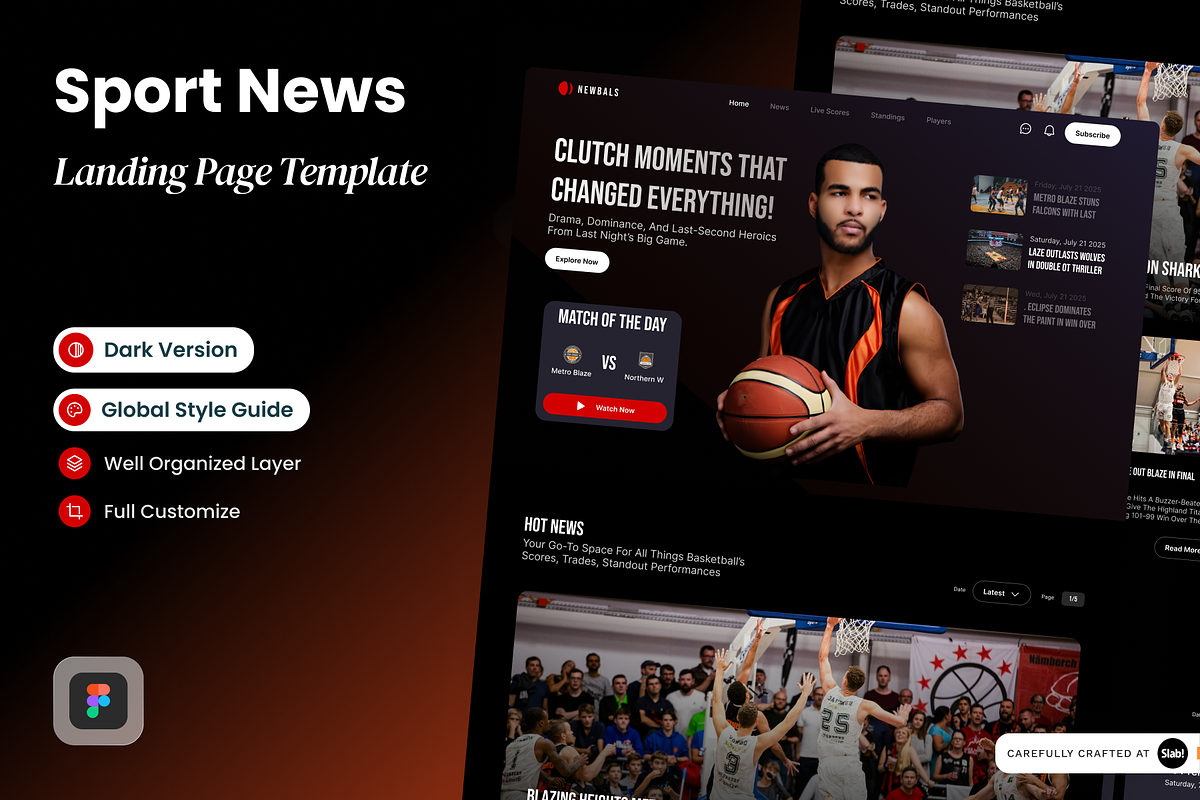 Newbals - Sport News Landing Page
