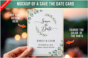 Save The Date Card PSD, a Product Mockup by Bruno's Shop (Thumbnail 1 of 3)