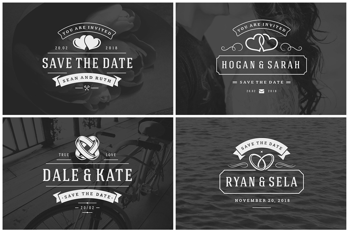 18 Wedding Logos and Badges, a Branding & Logo Template by Vasya Kobelev (Photo 12 of 12)