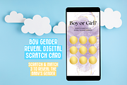 Gender Reveal Boy Scratch Card, an App Template by SunshineStudioBoutique (Thumbnail 1 of 8)