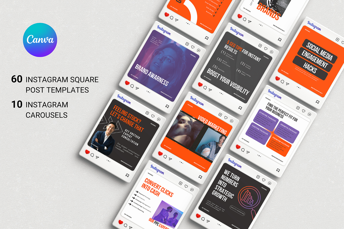 Digital Marketing Instagram Pack, a Social Media Template by Soul & Maeum Store (Photo 2 of 5)