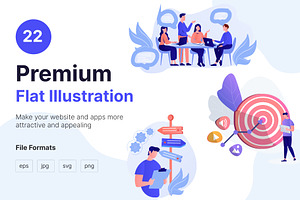 Premium Flat Business Illustration, a Work Illustration by Raytas Studio
