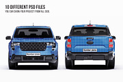 2025 Compact Pickup Truck Mockup Set, an Advertising Mockup by Halal Graphic Studio (Thumbnail 9 of 16)