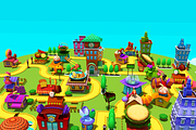 3D Cartoon Shop City, an Environmental 3D Model by Souchenki (Thumbnail 5 of 21)