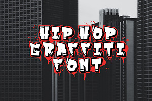 Hip hop font / graffiti font.