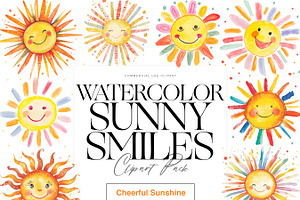 Happy Smiling Sun Clipart, Cute Sun