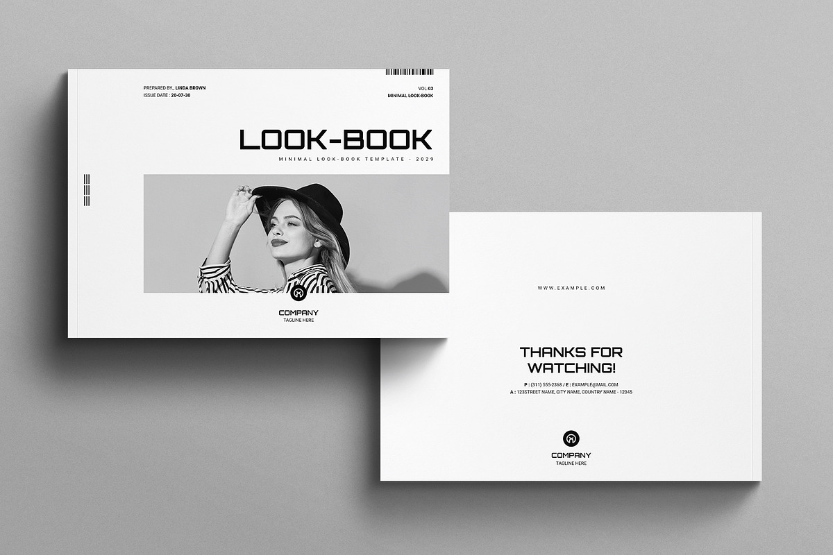 Lookbook Template Layout Landscape, a Brochure Template by E-Type (Photo 8 of 8)