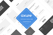 Axure responsive Corporate template3, a Wireframe Template by Humble UX (Thumbnail 1 of 6)