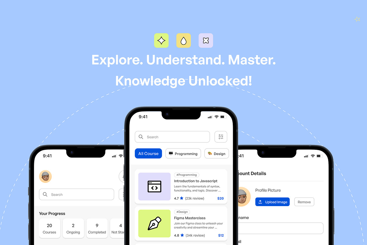 Studika - Education App UI KIT, an UI Kit Template by restiyathena (Photo 5 of 6)