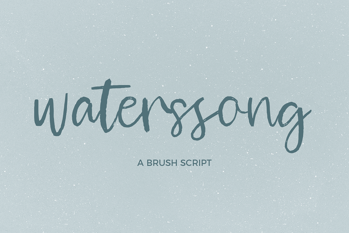 Waterssong Script, a Script Font by Beck McCormick (Photo 1 of 10)