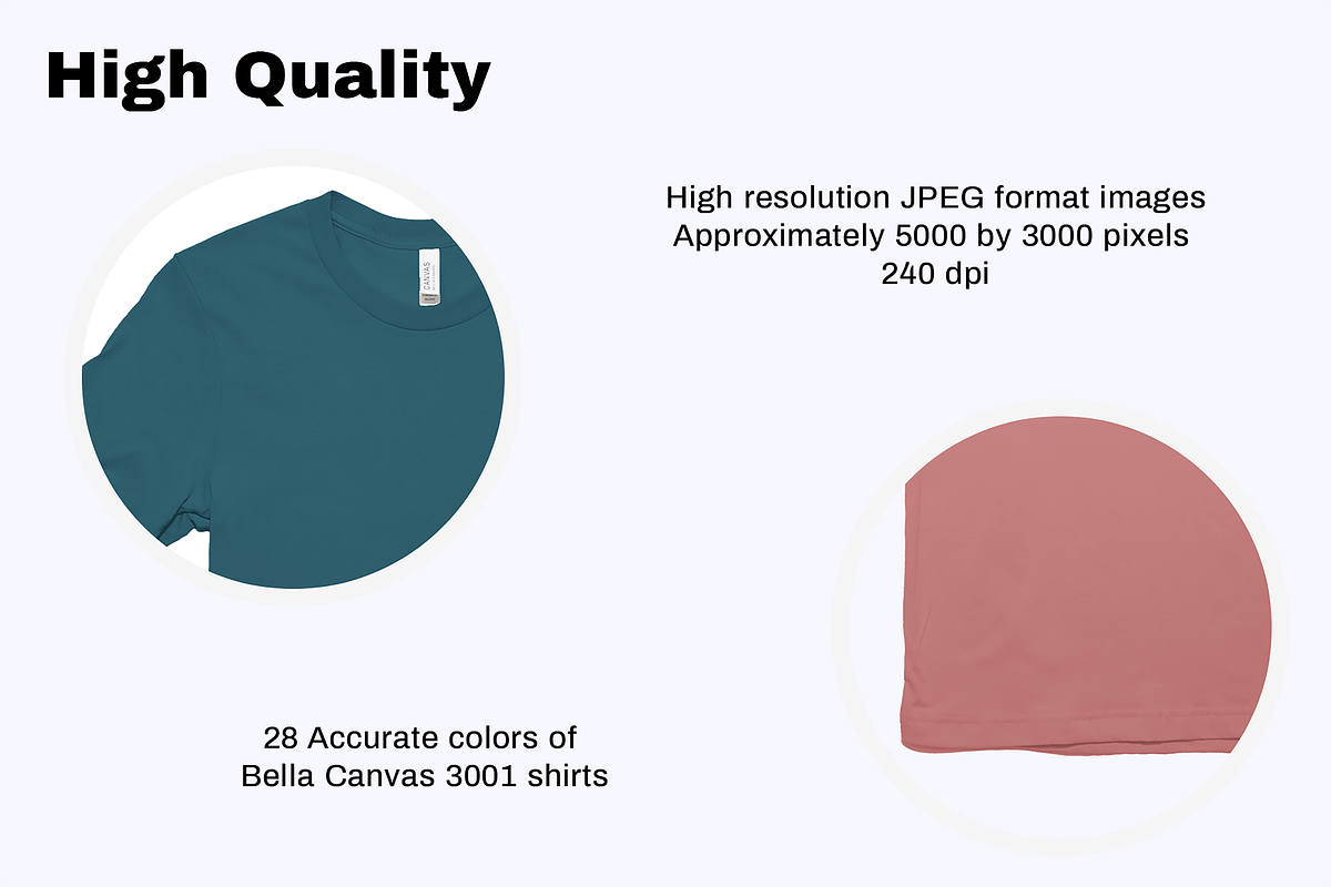 Bella Canvas 3001 Mockups Bundle, a Shirt Mockup by creativsupply (Photo 2 of 5)