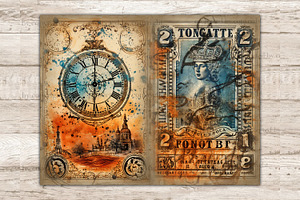 Stamps Junk Journal Pages Vintage