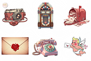 Retro Valentine PNG Clipart Groovy, an Object Illustration by KennedyStudio (Thumbnail 3 of 5)