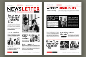 Newsletter Design Layout, a Magazine Template by ContestDesign