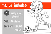 Football Colorless Playmats for Kids, an Education Illustration by Ksenya Savva (Thumbnail 7 of 7)