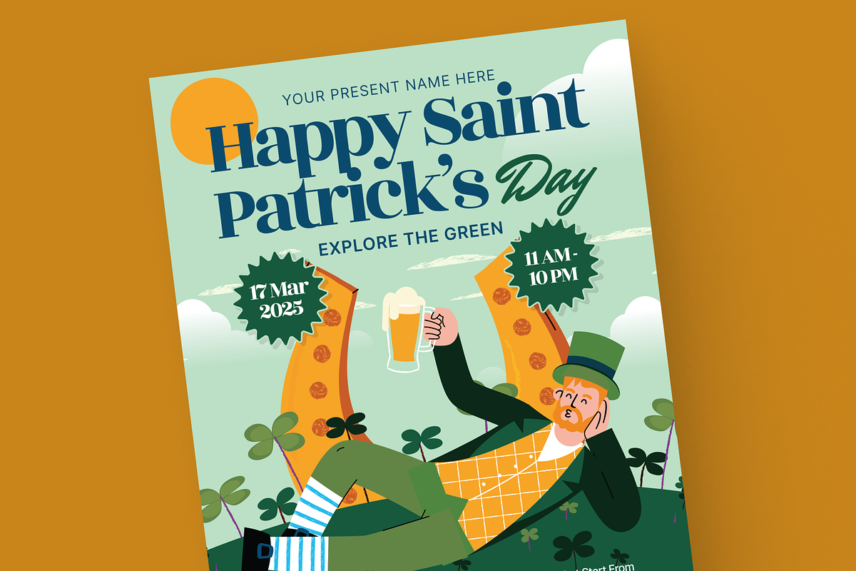 St Patrick's Day Party Flyer, a Flyer Template by MMPixelCraft (Photo 4 of 4)