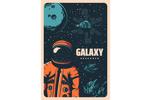 Astronaut In Outer Space Poster