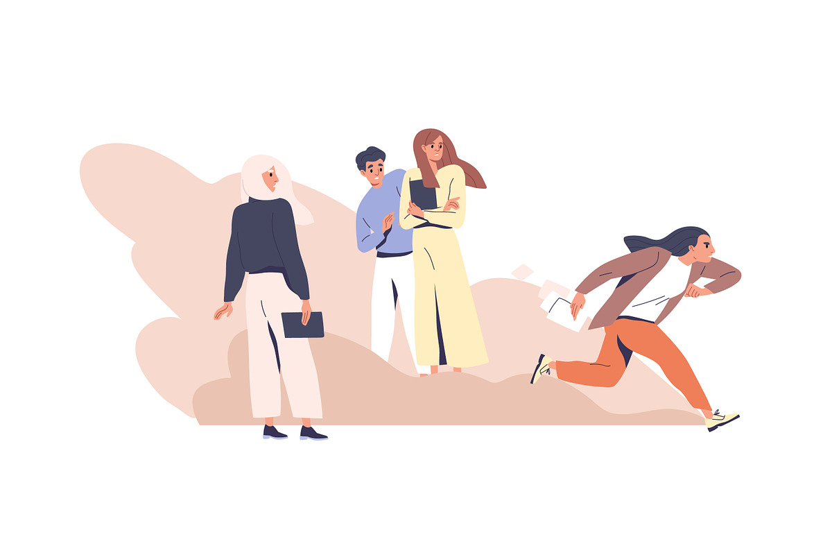 People living fast life concept set, a Person Illustration by Good Studio (Photo 2 of 7)