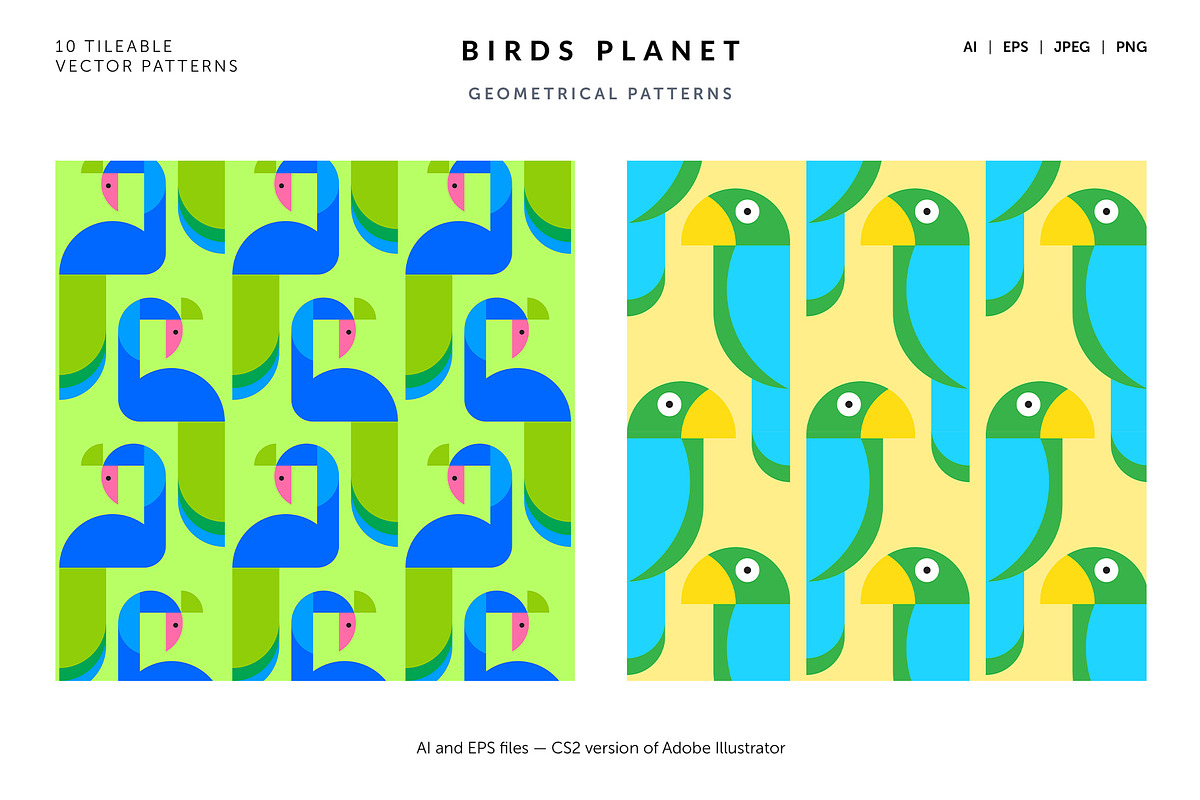 Birds Planet Geometric Patterns, a Pattern Graphic by Designnina Shop (Photo 11 of 12)