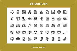 Computer functions icons, an Outline Icon by Wencory