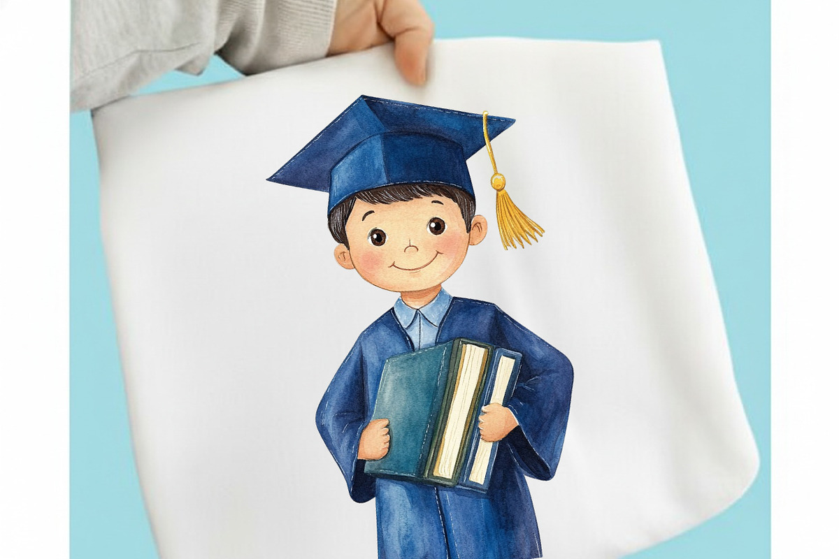 Watercolor Classic Graduation, a Seasonal Illustration by designcity5 (Photo 3 of 5)
