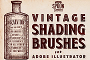 Vintage Shading Illustrator Brushes, a Brush Add-On by Spoon Graphics (Thumbnail 1 of 3)