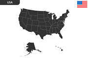 Detailed map of the USA, an Illustration by Vector Shop (Thumbnail 5 of 5)