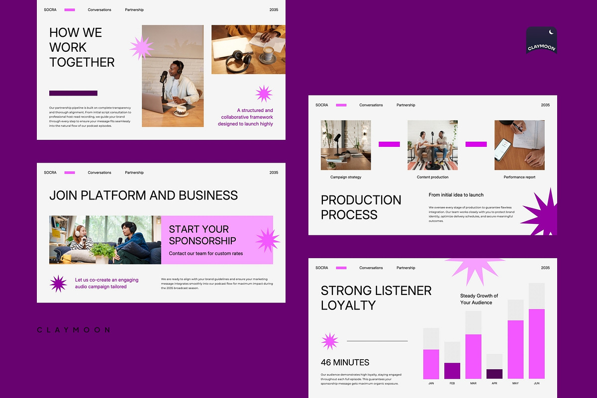 Podcast Sponsorship & AudioMedia Kit, a Presentation Template by Claymoon Lab (Photo 4 of 7)