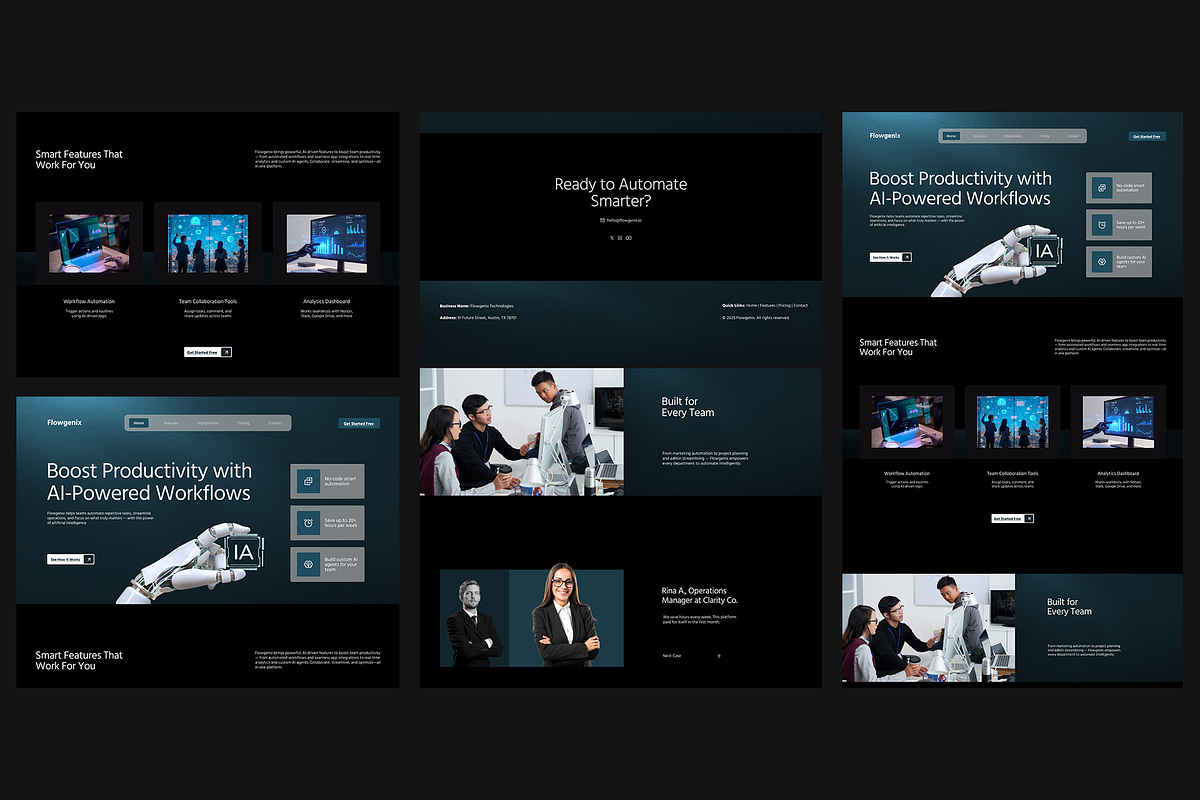 Figma AI SaaS Productivity, a Landing Page Template by Musara (Photo 4 of 5)