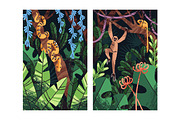 Wild animals in jungle posters set, an Animal Illustration by PaperTrident (Thumbnail 3 of 3)