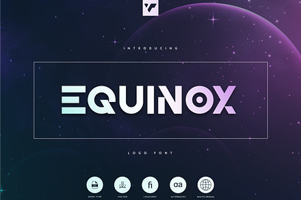 Equinox - Logo Font, a Font by VP Fonts
