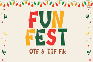 FunFest | Playful Cartoon Font, a Sans Serif Font by LivelyAutumn11.11