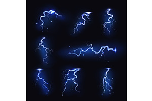 Lightnings Realistic. Thunder Light